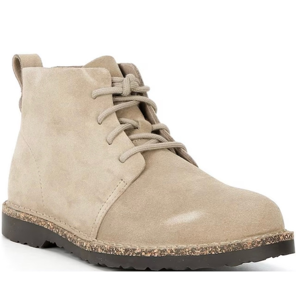 Birkenstock Uppsala Mid Taupe Suede lace-up chukka booties NWT